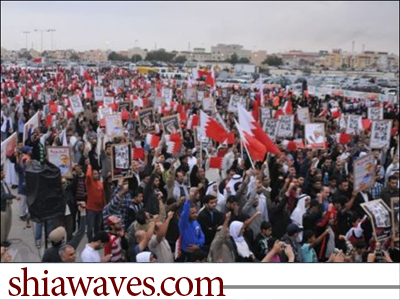 تصویر تظاهرات هزاران نفری ،در مناطق مختلف بحرین