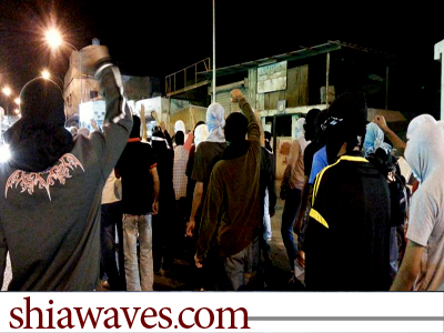 تصویر تظاهرات مردم استان قطیف عربستان در حمایت زندانیان سیاسی