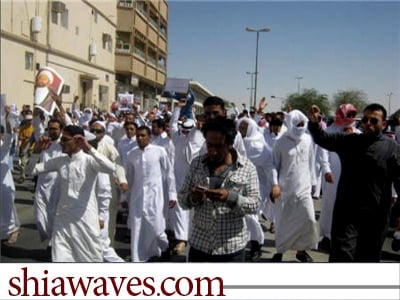 تصویر تظاهرات گسترده در ریاض پایتخت عربستان در حمایت زندانیان سیاسی