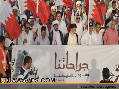تصویر راهپیمایی باشکوه بحرینی‌ها در حمایت از روحانیت