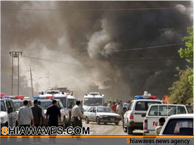 تصویر انفجار تروریستی در یکی مسجد شیعی در بغداد