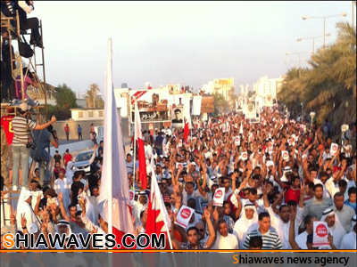 تصویر تظاهرات گسترده مردم بحرین در اعتراض به هتاکی به زندانیان