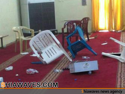 تصویر حمله به یکی دیگر از مساجد شیعیان در احسای عربستان
