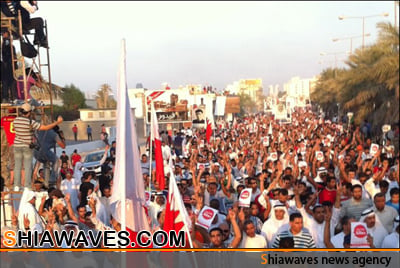 تصویر خشم شیعیان بحرین از ضرب و شتم یک بانوی شیعه