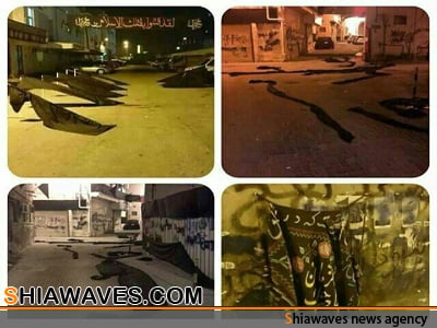 تصویر هتک حرمت حسینیه های شیعیان در بحرین