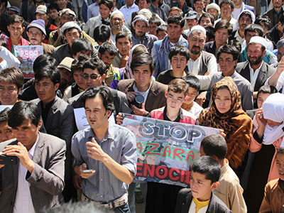 تصویر تظاهرات مردم افغانستان در پی شهادت شماری از شیعیان