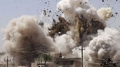 تصویر ادامه تخریب مزار ها و مساجد توسط داعش