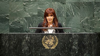 تصویر انتقاد رئیس جمهوری آرژانتین از سیاست های ضد شیعی غرب