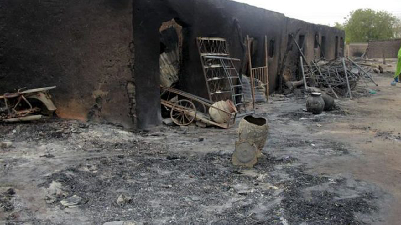 تصویر حمله افراطی های بوکوحرام به شمال شرق نیجریه