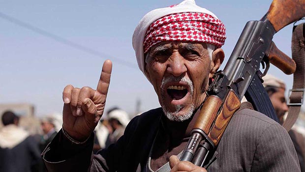 تصویر ایستادگی قبایل نجران ، و مقابله کمیته های انقلابی یمن با متجاوزان سعودی