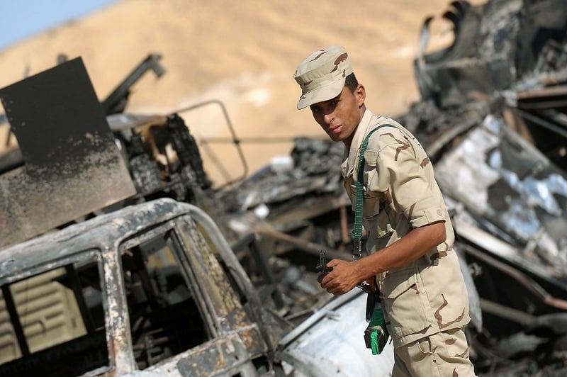 تصویر حملات تروریست های داعش به ارتش مصر، در سینا