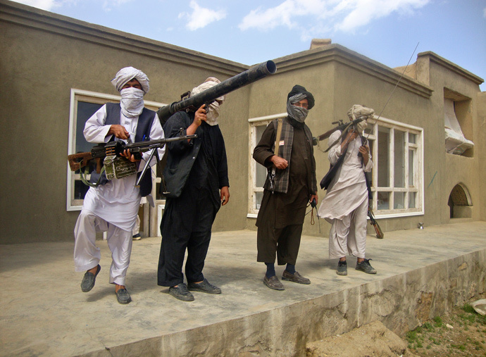 تصویر اشغال ۴۰ روستا در افغانستان توسط  گروه طالبان