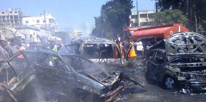تصویر انفجار تروریستی در لاذقیه سوریه ؛ کشف دو خودروی بمبگذاری شده ديگر در اين شهر