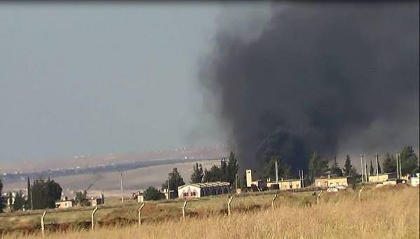 تصویر هجوم تروریست های جبهه النصره به فرودگاه ابوالظهور سوریه