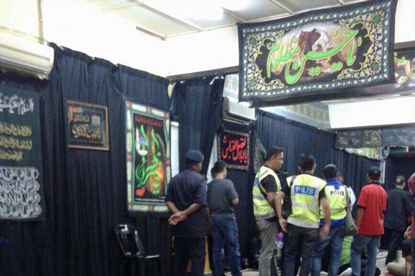 تصویر حمله پلیس مالزی به مجلس عزای حسینی در کوالالامپور