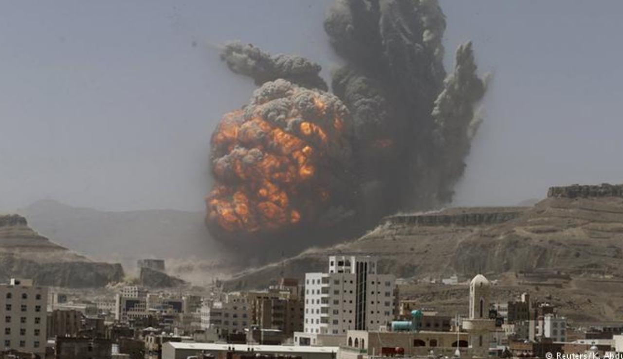 تصویر اصابت بيش از پنجاه بمب خوشه اى به استان صعده يمن