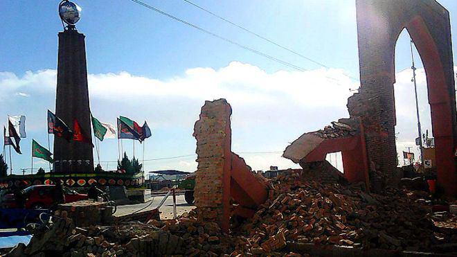 تصویر زلزله ای هفت و هفت دهم ریشتری، شمال شرق افغانستان را لرزاند.