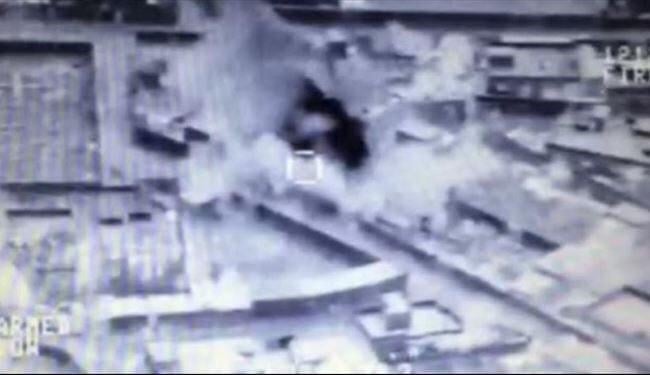 تصویر انهدام يكى از كارگاه هاى بزرگ ساخت بمب داعش، در استان صلاح الدين عراق