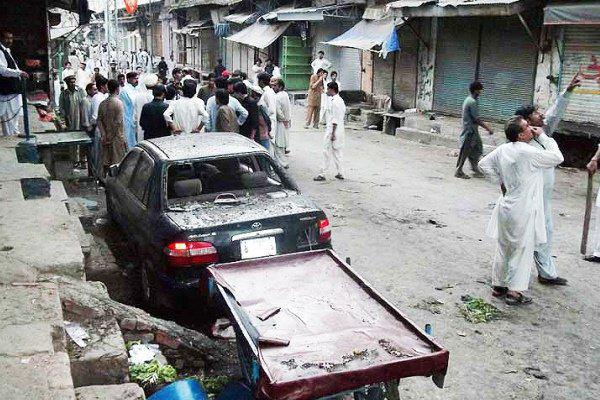 تصویر وقوع انفجار خونین تروریستی در پاراچنار پاکستان، با ۲۴ شهید و ۷۰ زخمی