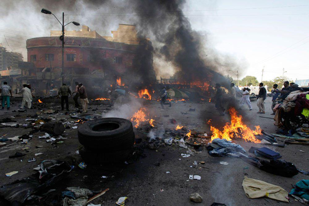 تصویر شش شهید و ۲۴ زخمی بر اثر حمله انتحاری در نیجریه