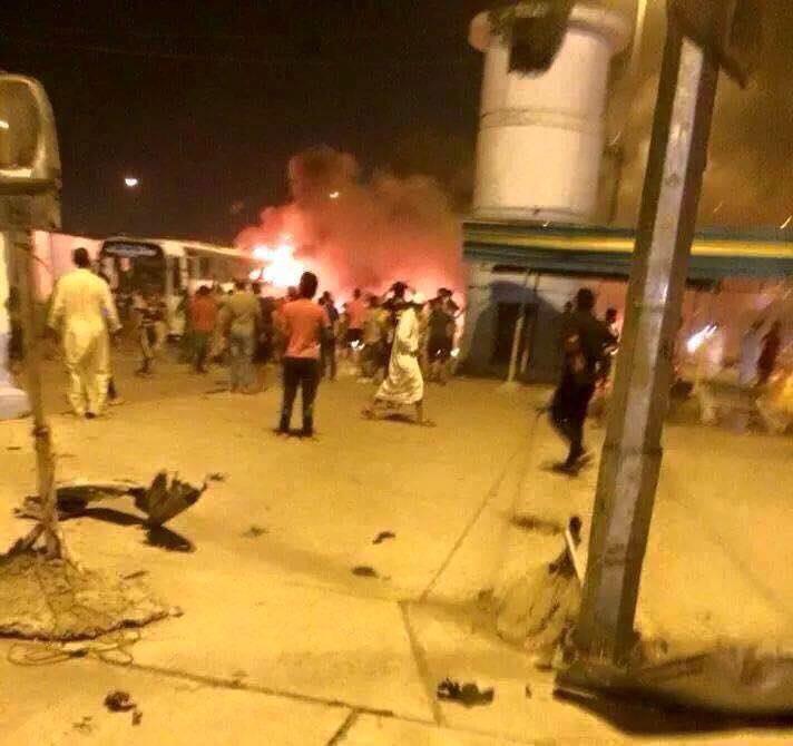 تصویر فوری – وقوع دو انفجار انتحارى در مسجد و حسينه رسول اعظم بغداد