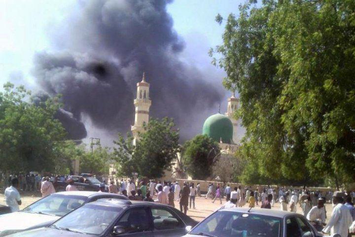 تصویر انفجار تروريستى در یک مسجد نیجریه