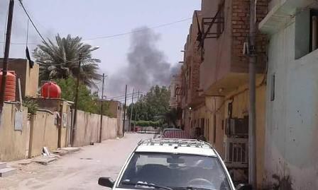تصویر انفجار دو خودروی بمب گذاری شده در سماوه عراق