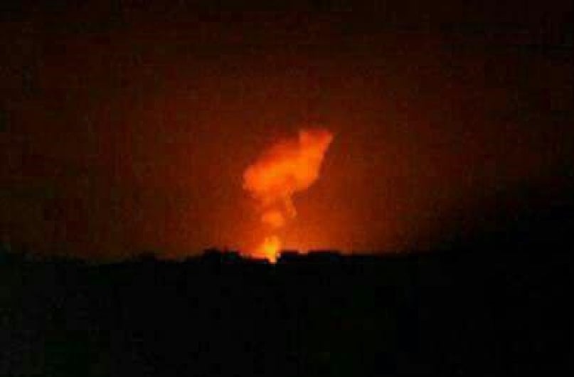 تصویر انفجار در کارخانه نظامی ارتش سوریه