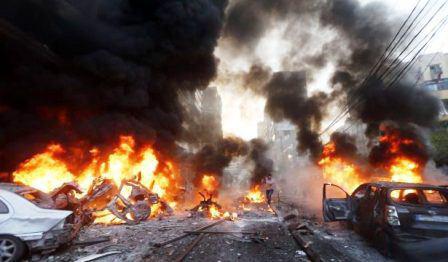 تصویر انفجار دو بمب در شمال و جنوب بغداد