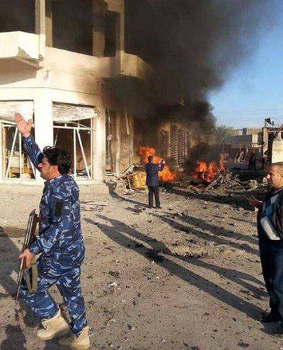 تصویر انفجار در شهر رمادی