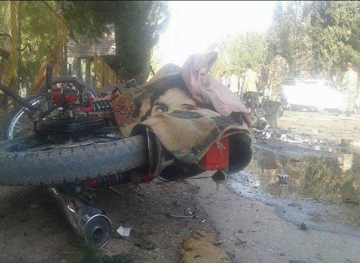 تصویر انفجار تروریستی در مرکز ولایت هلمند