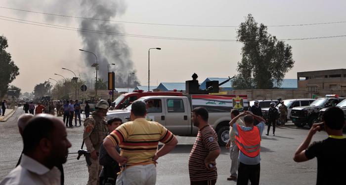 تصویر انفجار ۲ بمب دست ساز در جنوب بغداد
