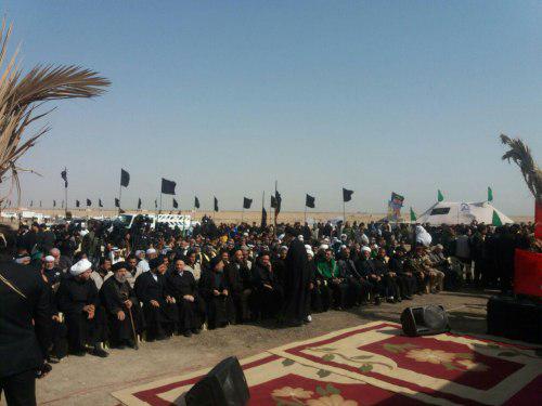 تصویر آغاز نمادین پیاده روی میلیونی اربعین حسینی در عراق