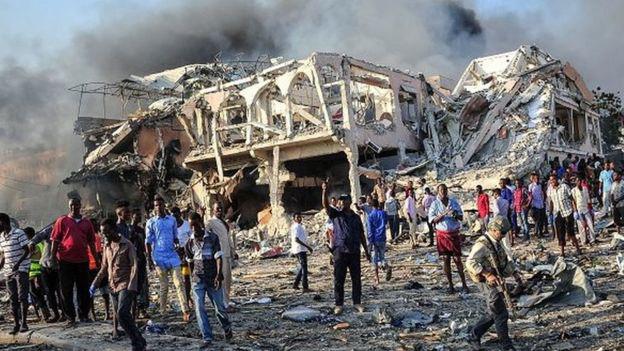 تصویر محکومیت انفجار تروریستی در موگادیشو از سوی سازمان جهانی مسلمان آزاده