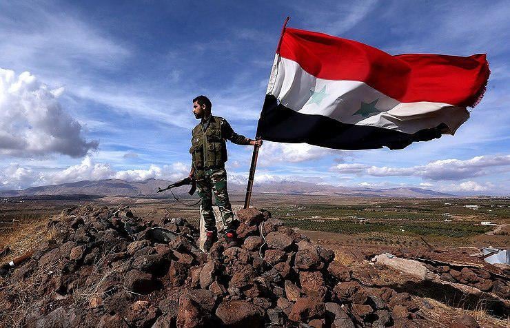 تصویر آزادی شهرک «خشام» به دست نیروهای ارتش سوریه