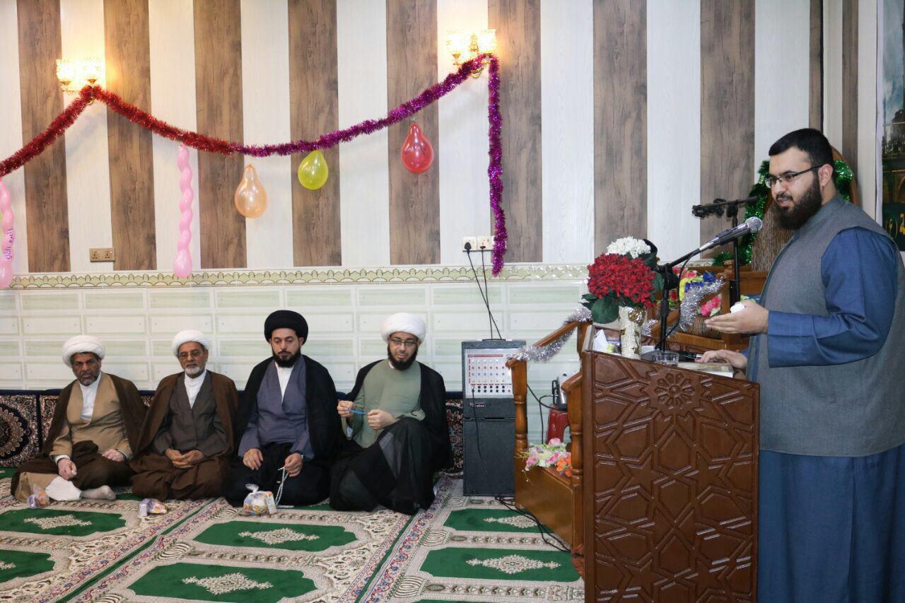تصویر برگزاری جشن اعیاد اهل بیت علیهم السلام در شهر بصره عراق از سوی هیئت الصادقیه