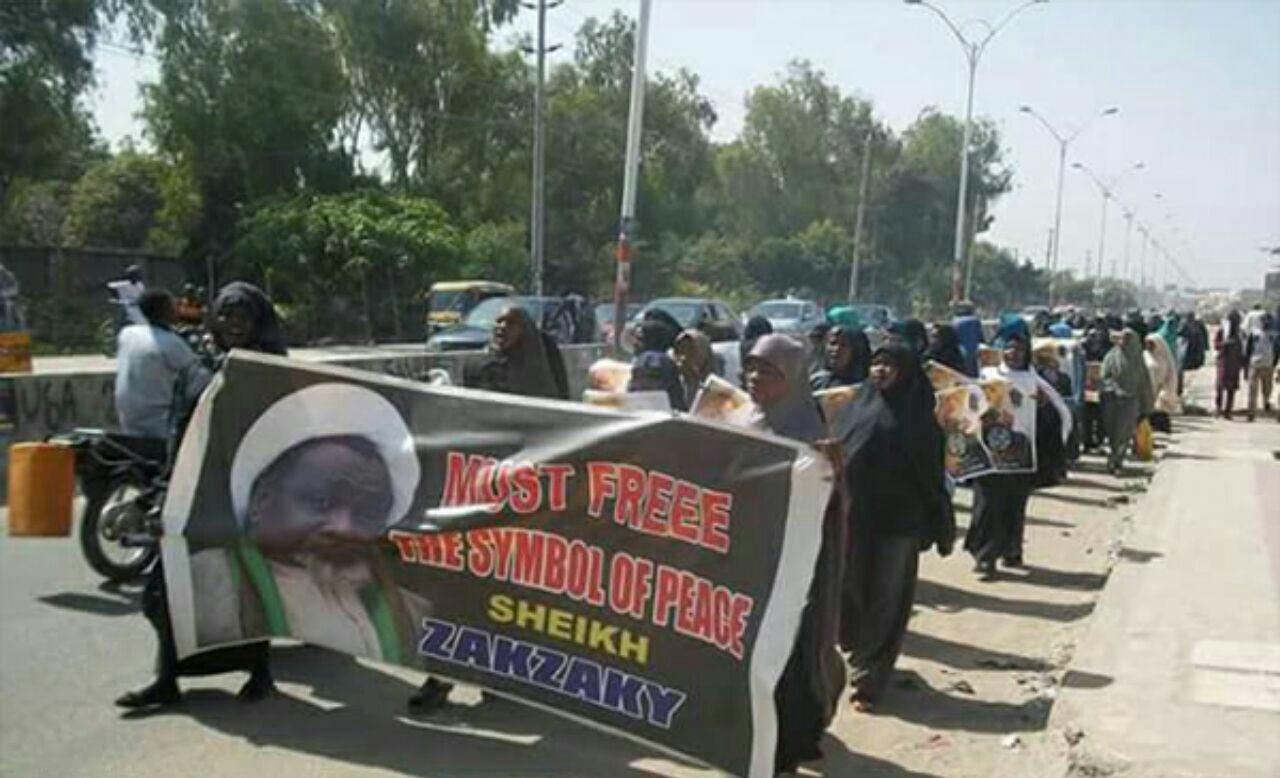 تصویر راهپیمایی همبستگی با شیخ زکزکی در دو شهر کانو و کادونا