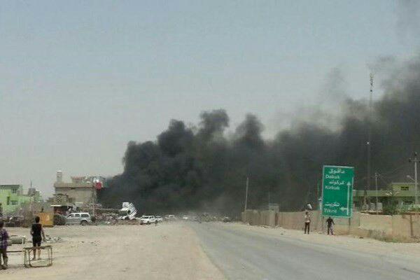 تصویر حمله خمپاره‌ای به شهر شیعه نشین طوزخورماتو در شمال عراق