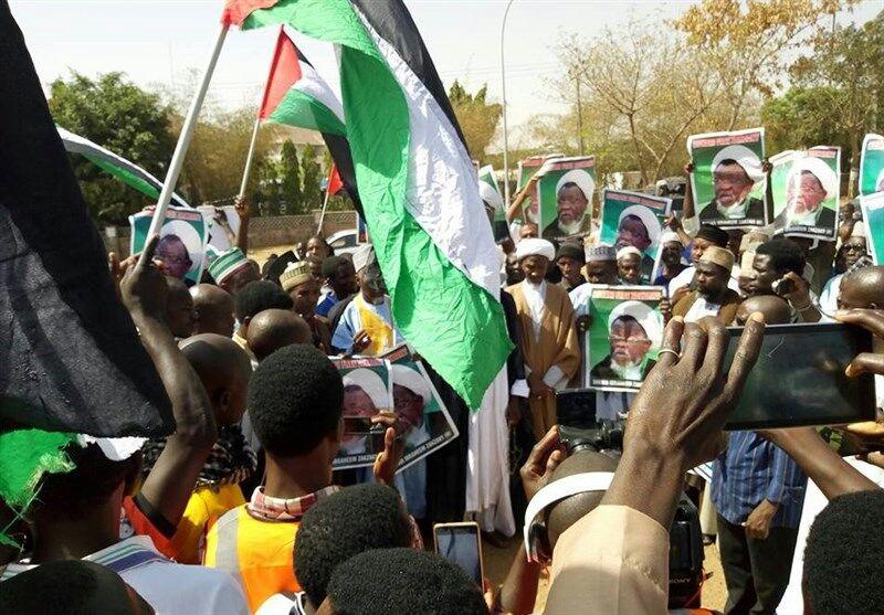 تصویر تظاهرات در نیجریه برای آزادی شیخ زکزاکی