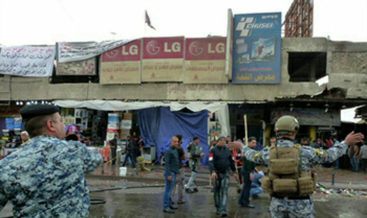 تصویر انفجار بمب در بغداد