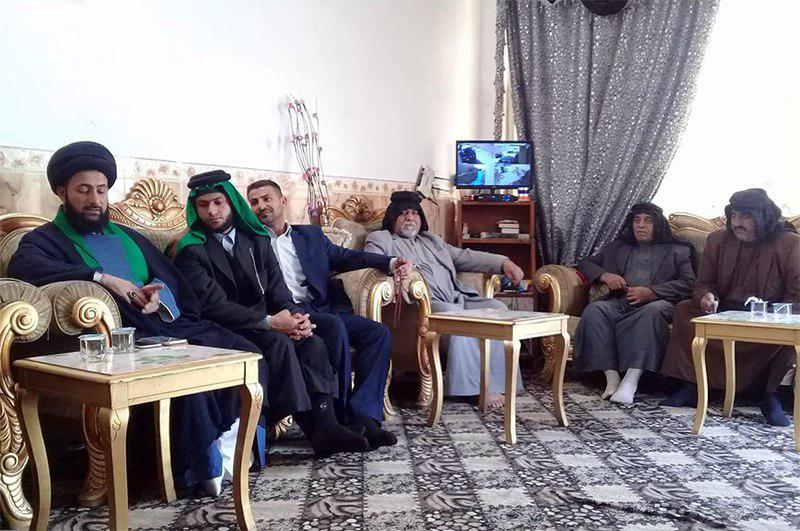 تصویر بازدید مدیر مدرسه و حسینیه امام حسن الزکی علیه السلام از منطقه الوحده بغداد