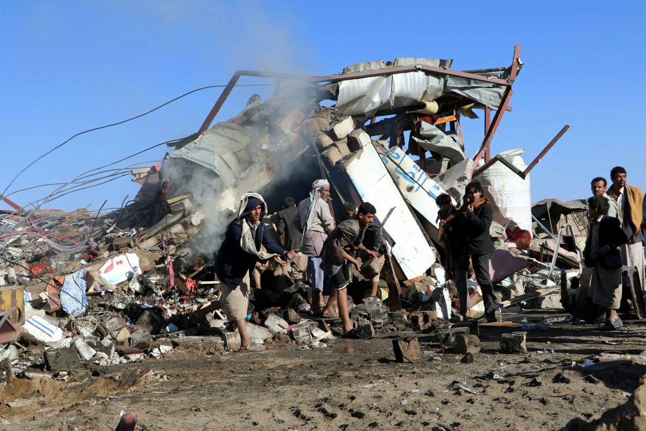 تصویر 6 شهید در حمله جنگنده‌های سعودی به یمن
