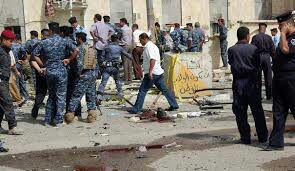 تصویر انفجار بمب در نزدیکی یک بازار محلی در غرب بغداد