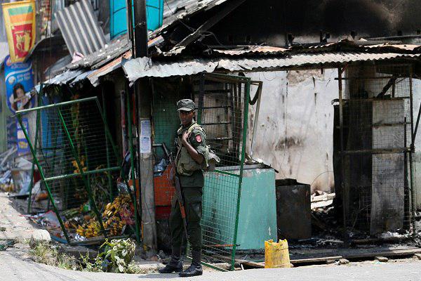تصویر حمله بودائیان به مسجدی دیگر در سریلانکا