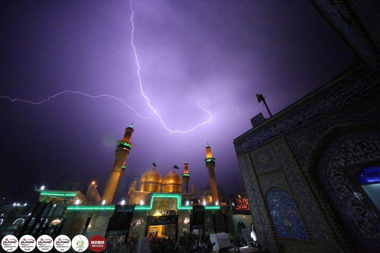 تصویر گزارش تصویری – لحظات بارانی شب گذشته در آستان مقدس امامین کاظمین علیهما السلام