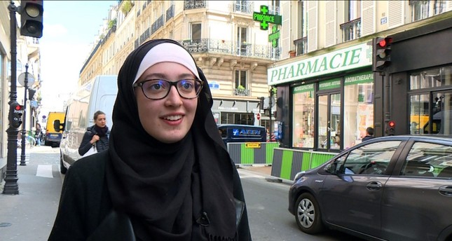 تصویر نگرانی سیاستمداران فرانسوی از حجاب نماینده اتحادیه دانشجویی