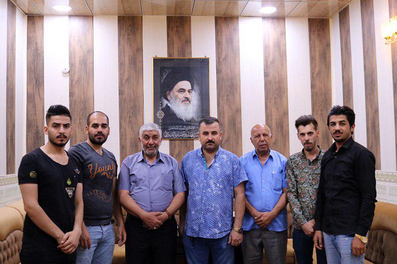 تصویر بازدید انجمن روزنامه نگاران و خبرنگاران عراقی از هیئت فرهنگی صادقیه در شهر بصره