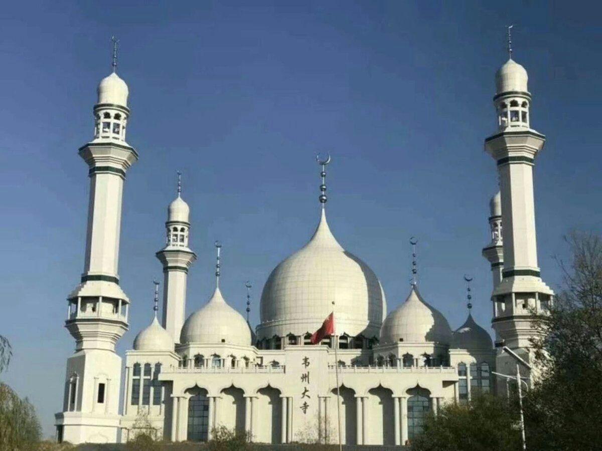 تصویر تجمع و جلوگیری مسلمانان از تخریب یک مسجد بزرگ در چین