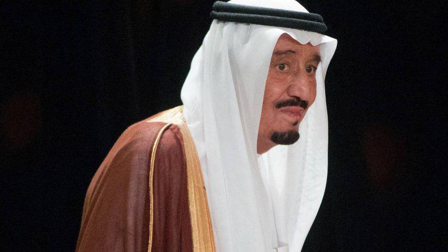 تصویر توقف فعالیت های پادشاه عربستان
