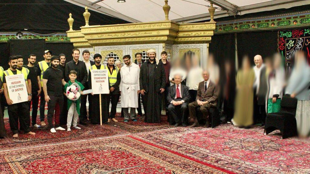 تصویر بازدید یهودیان از مسجد شیعیان در لندن که مورد حمله اسلام هراسی قرار گرفت